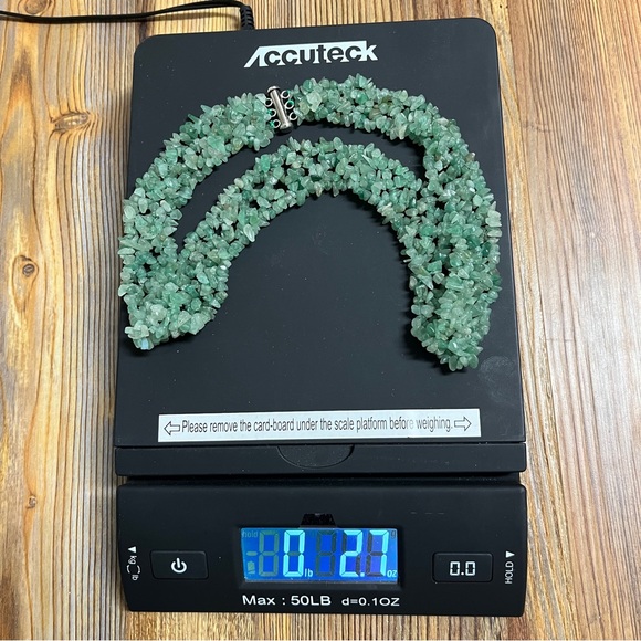 Necklace-Avertine nugget, NWOT, shades of green, 18”, 925 clasp, weighted 2.7 oz - Picture 14 of 14